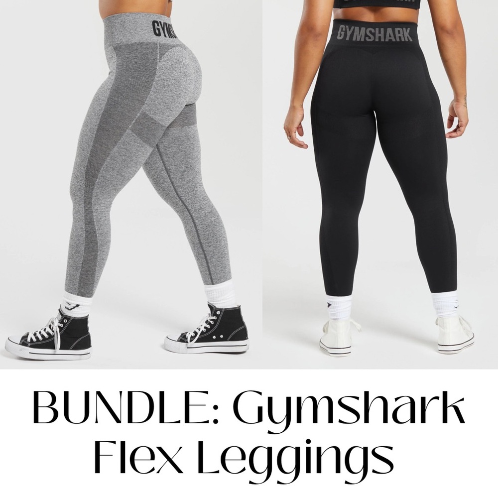 ✨BUNDLE✨ 2 pairs of Gymshark Flex Leggings - Gray and Black